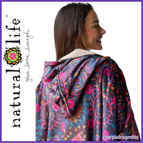 NATURAL LIFE COZY BLANKET KIMONO NWT - Picture 2 of 7